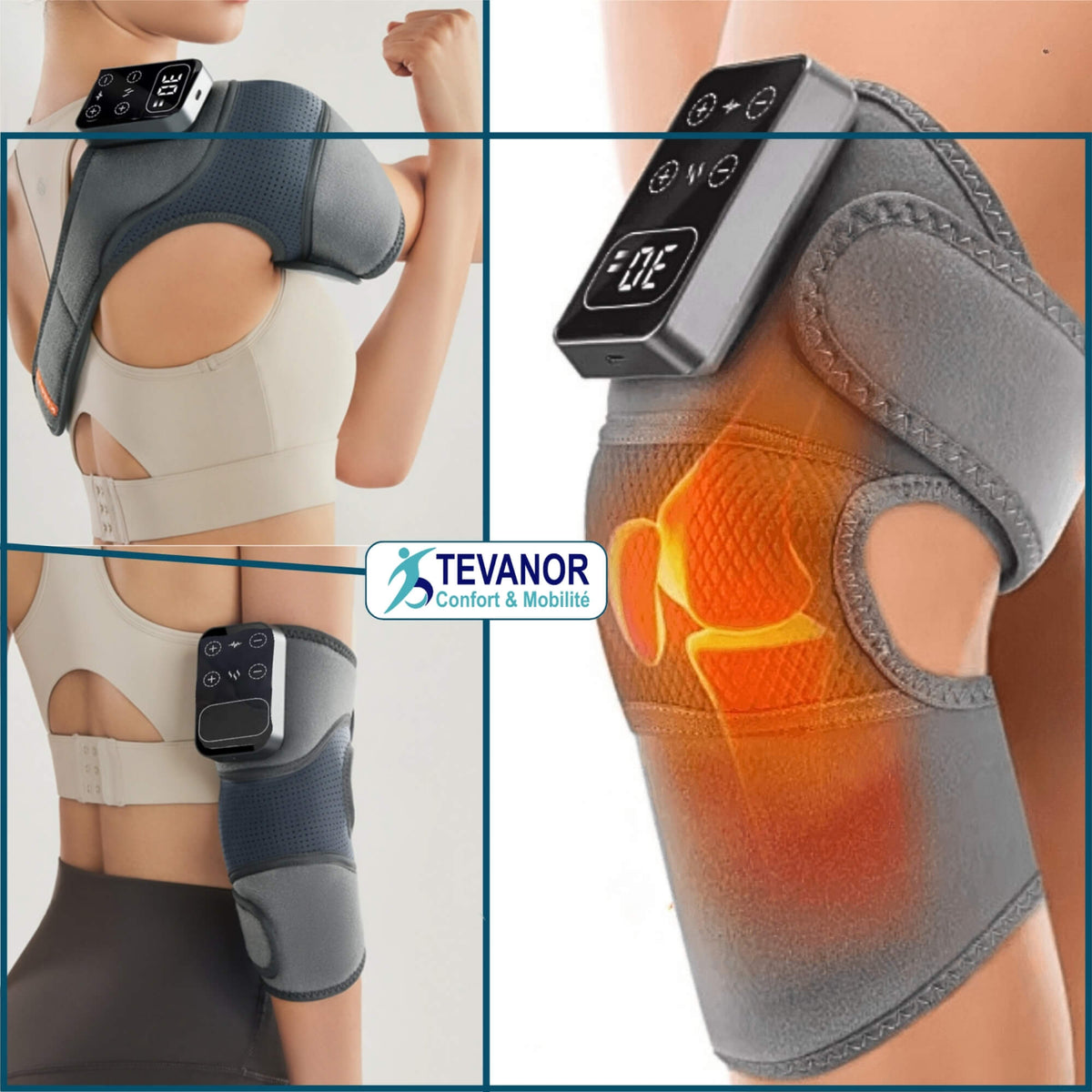 Genouillère Chauffante à vibrations Tevanor™